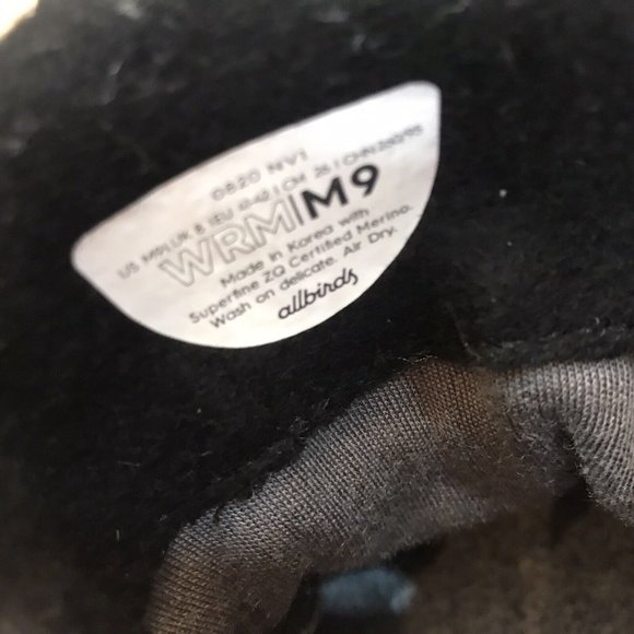 Allbirds Mens Size 9 Wool Runner Mizzles Natural Black Sneakers With Black Sole - Picture 7 of 7